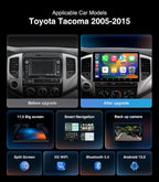 11.5" Car Stereo Radio for Toyota Tacoma 2005-2015 Upgrade CarPlay Replacement 4+64G HD Touch Screen Carplay/Android Auto/Android13/GPS Navigation/1080P Backup Camera