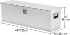 YITAMOTOR 48 Inch Truck Bed Tool Boxes Heavy Duty Aluminum with Sliding Shelf, Diamond Plate ToolBox for Pick Up Truck RV Trailer, Chest Storage Organizer with Lock and Keys