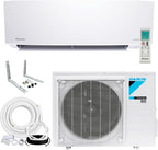 Daikin 12,000 BTU 18 SEER2 Entra R32 Series Ductless Mini Split Heat Pump System w/Maxwell All-Inclusive 15' Installation Kit and Wall Mounting Bracket (230V), White, RXC12+FTXC12+IKM1438+WAFP24