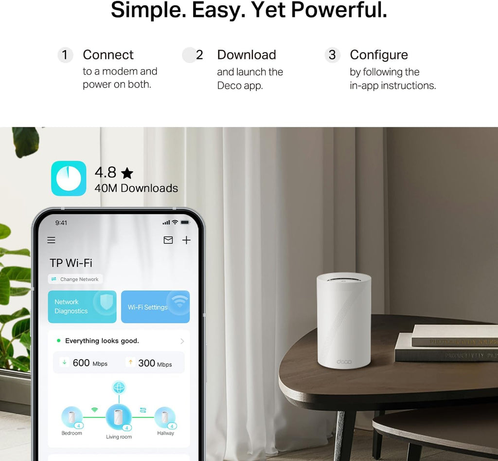 TP-Link Deco 7 Pro BE14000 Tri-Band Wi-Fi 7 Whole Home Mesh System | 8-Stream 14 Gbps | 10 Gbps WAN/LAN Port | Up to 8100 Sq.ft  200 Devices Capacity | 320 MHz  HomeShield  AI-Roaming (BE67 2-Pack)
