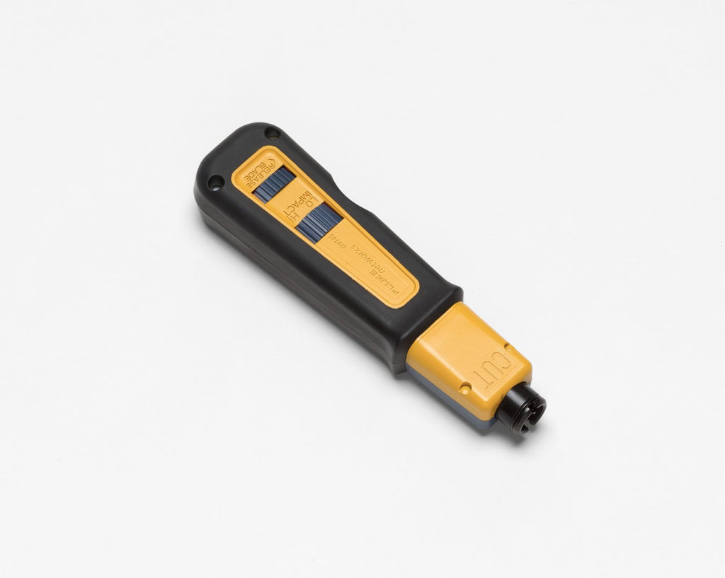 Fluke Networks 10061810 D914S Impact Punch Down Tool with EverSharp 66/110 Cut Blade, yellow, blue, black