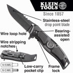 Klein Tools 80115 Backpack Kit with Tradesman Pro 39-Pocket Backpack and Electricians Pocket Knife, 2-Piece