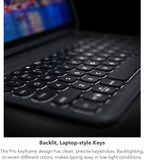 ZAGG Pro Keys Detachable Case & Wireless Keyboard for Apple iPad 10.2" (Gen 9, 8, 7) - Bluetooth Pairing, Backlit Laptop-Style Keys, Apple Pencil Holder, 6.6ft Drop Protection, Black (Renewed)