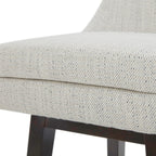 CHITA Bar Stools Set of 2, Counter Height Swivel Barstools, FSC Certified Morden Upholstered Fabric Counter Chairs with Back Support, 26.8" H Seat Height, Fabric in Ivory