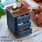 Farmhouse Dressers and Night Stand Set of 3, Wood 45''Tall Dresser and 18'' Chest of Drawers, Roman Column 3 Drawers Nightstand Set of 2, Bedroom Furniture Dresser Suites for Living Room, Hallway Home