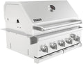 Spire Premium 5 Burner Built In Gas Grill Island Head  Stainless Steel 30 Inch Propane Grill with Rear Burner  63 000 BTUs  750 SQ In Racks  Dual Fuel Compatibility - 740-0788P