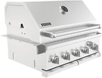 Spire Premium 5 Burner Built In Gas Grill Island Head  Stainless Steel 30 Inch Propane Grill with Rear Burner  63 000 BTUs  750 SQ In Racks  Dual Fuel Compatibility - 740-0788P