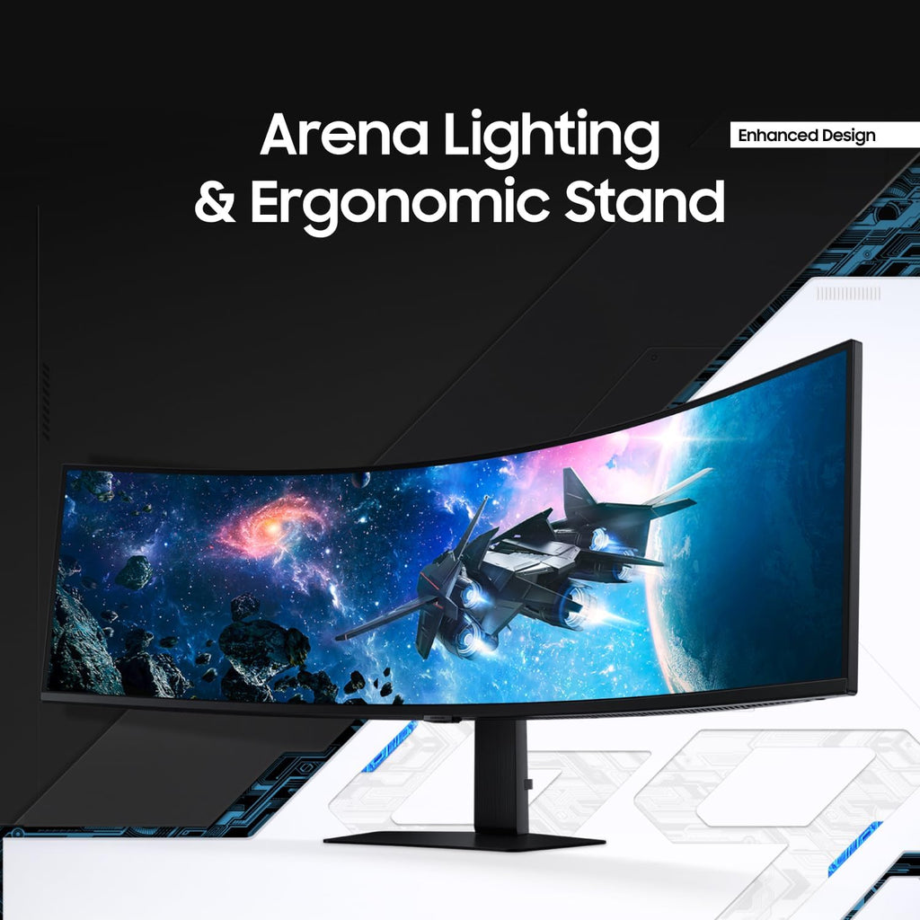 SAMSUNG 49" Odyssey G9 (G95C) Series DQHD 1000R Curved Gaming Monitor  240Hz  1ms(GtG)  DisplayHDR 1000  AMD FreeSync Premium Pro  Eye Saver Mode  Auto Source Switch+  LS49CG950ENXZA  2024