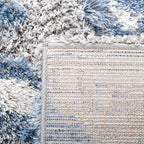 SAFAVIEH Horizon Shag Collection Area Rug - 9' x 12', Grey & Blue, Modern Abstract Design, Non-Shedding & Easy Care, 2-inch Thick Ideal for High Traffic Areas in Living Room, Bedroom (HZN890G)