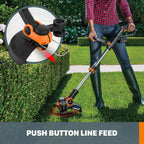 WORX 20V 12'' Cordless String Trimmer & 360 CFM Leaf Blower Combo, 2 Batteries & Charger Included, WG928