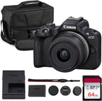 Canon EOS R50 Mirrorless Camera Kit – APS-C RF Camera with 18-45mm Lens  4K Video  Dual Pixel AF II & Vari-Angle Touchscreen (5811C012) + Shoulder Bag + 64GB Memory Card