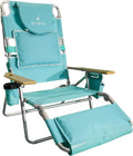Ostrich the Deluxe 3N1 Lightweight Lawn Beach Reclining Lounge Chair with Footrest, Outdoor Furniture for Patio, Balcony, Backyard, or Porch, Aqua