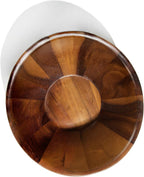 nambe Gourmet Harmony 3 Piece Wooden Salad Bowl Set | Big 12-Inch Salad Bowl with Serving Utensils | Acacia Wood Salad Tosser and Fruit Bowl | Housewarming Gift | Designed by Wei Young