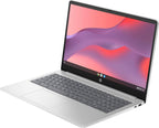 HP Chromebook 15 Laptop ( 15.6" Anti-Glare  Intel N200  8GB DDR5 RAM  192GB Storage (64GB eMMC + 128GB SD)  4-Core(> i3-1115G4)  Numeric KB) Home & Student  Webcam w/Shutter  Wi-Fi  Chrome OS  Silver