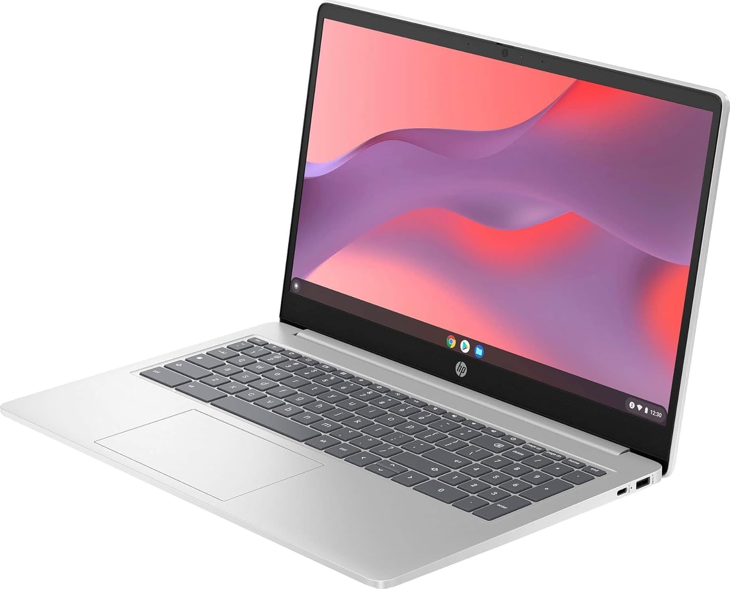 HP Chromebook 15 Laptop ( 15.6" Anti-Glare  Intel N200  8GB DDR5 RAM  192GB Storage (64GB eMMC + 128GB SD)  4-Core(> i3-1115G4)  Numeric KB) Home & Student  Webcam w/Shutter  Wi-Fi  Chrome OS  Silver