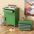 INTERGREAT Tool Chest Cabinet, 5-Drawer Rolling Tool Chest with Detachable Top Tool Box, Tool Chests with Universal Lockable Wheels, Metal Tool Cart for Garage, Workshop, Barbershop(Green)
