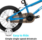 JOYSTAR Lomand 14 16 18 20 Inch Kids Bike with Training Wheels, BMX Style Kids Bicycle for Toddlers Boys Girls Ages 3-12, Dual V-Brake, Adjustable Seat, Multiple Colors