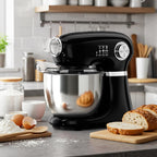 COWSAR Stand Mixer, 12 Speeds Tilt-Head Electric Commercial Stand Mixer, 3-In-1 Kitchen Mixer with Bowl, Dough Hook, Whisk and Beater, Black