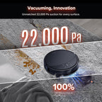 roborock Saros 10R Robot Vacuum and Mop, 22,000 Pa Suction, Zero-Tangling, 3.14'' Ultra Slim, FlexiArm Riser Technology for Carpet & Floor, Corner & Edge Cleaning, Self-Emptying, Hot Air Drying, Black