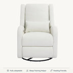 Nurture& The Charleston Wingback Plus – Premium Power Recliner for Nursery | Ergonomic, Stain-Resistant Glider Chair with USB, Lumbar & Head Support – Modern Baby Room Essential
