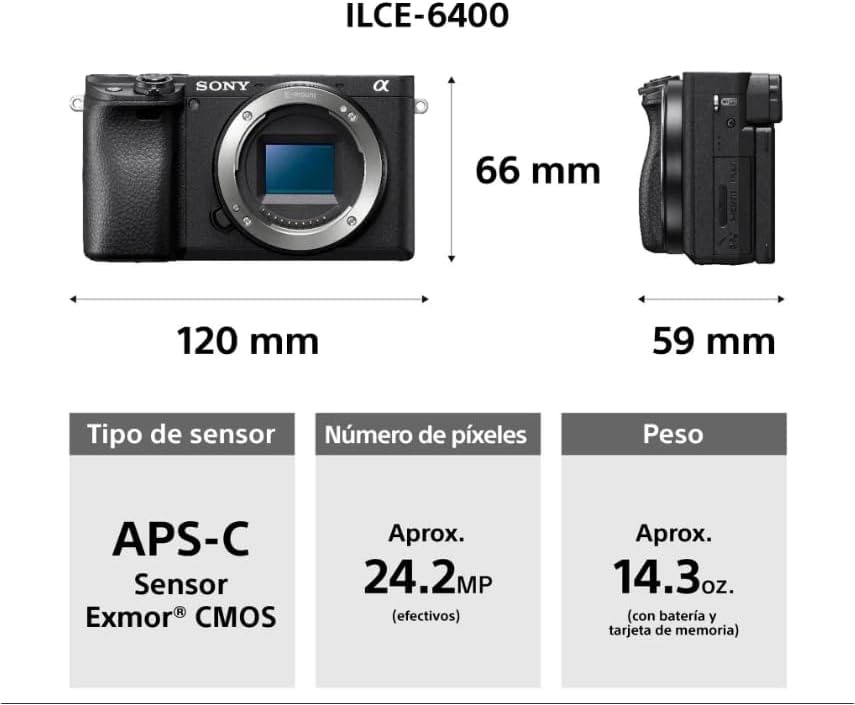 Sony Alpha a6400 Mirrorless Camera with E PZ 16-50mm f/3.5-5.6 OSS II Lens  Black