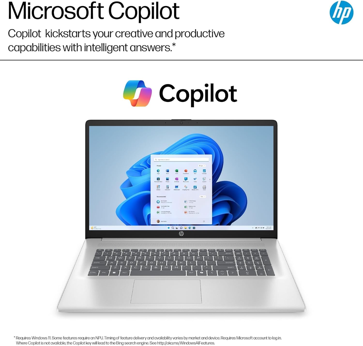 HP 17 Laptop w/Bluetooth Mouse (17.3" HD+ Touchscreen  Intel 10-Core i7 150U (> Ultra 5 125U)  16GB RAM  1TB SSD) for Business  Home  Students  Narrow Bezel  Webcam  Fast Charge  Wi-Fi 6  Win 11 Home