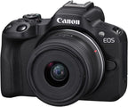 Canon EOS R50 Mirrorless Camera RF-S18-45mm F4.5-6.3 is STM Lens Kit  24.2 Megapixel CMOS (APS-C) Sensor  4K Video  Hybrid Camera  Photo and Video  Vlogging  Content Creator  RF Mount  Black