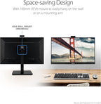 ASUS 27” 1080P Video Conference Monitor (BE279QSK) - Full HD  IPS  Built-in Adjustable 2MP Webcam  Mic Array  Speakers  Eye Care  Wall Mountable  Frameless  HDMI  DisplayPort  VGA  Height Adjustable