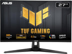 ASUS TUF Gaming 27” 1440P Monitor (VG27AQM5A) - QHD (2560x1440)  300Hz  Fast IPS  Extreme Low Motion Blur Sync  0.3ms  Speaker  95% DCI-P3  Shadow Boost  DisplayWidget Center  3 yr Warranty