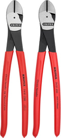 KNIPEX Tools 9K 00 80 129 US High Leverage Straight and Angled Diagonal Cutter Set, 2-Piece