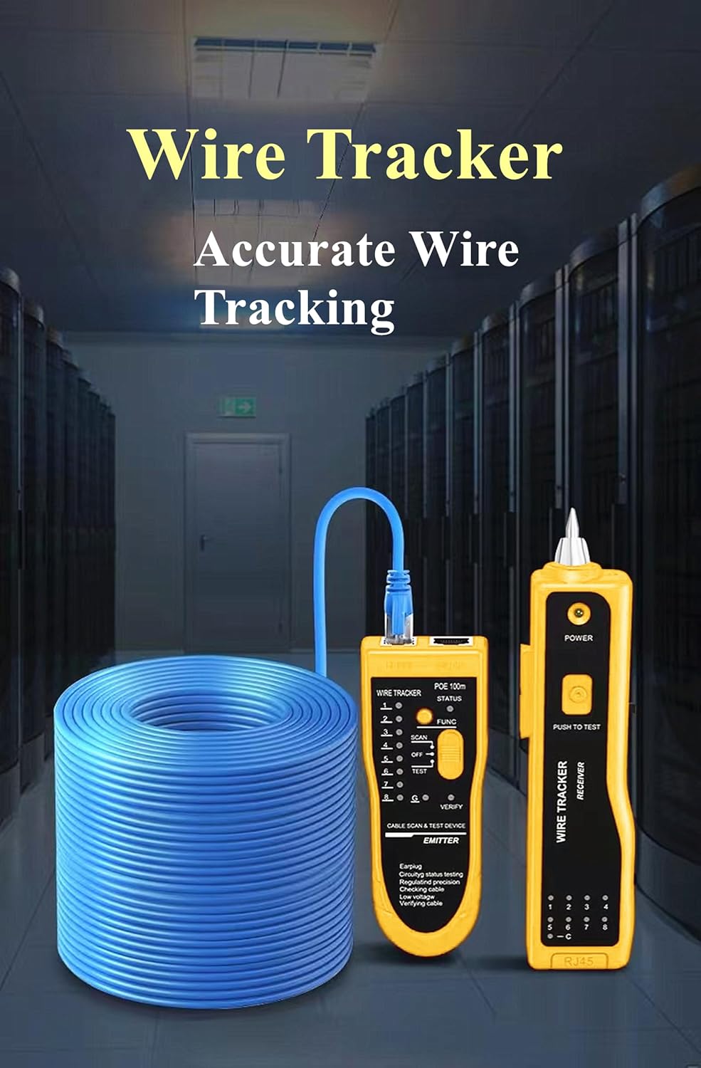 Pass Through RJ45 Crimp Tool Kit, Network Tool Kit, Ethernet Crimper Cat6 Cat5e Cat5 Crimping Tool with Wire Tracker, 110/88 Punchdown Tool, Cat6 Pass Through Connectors, Wire Stripper