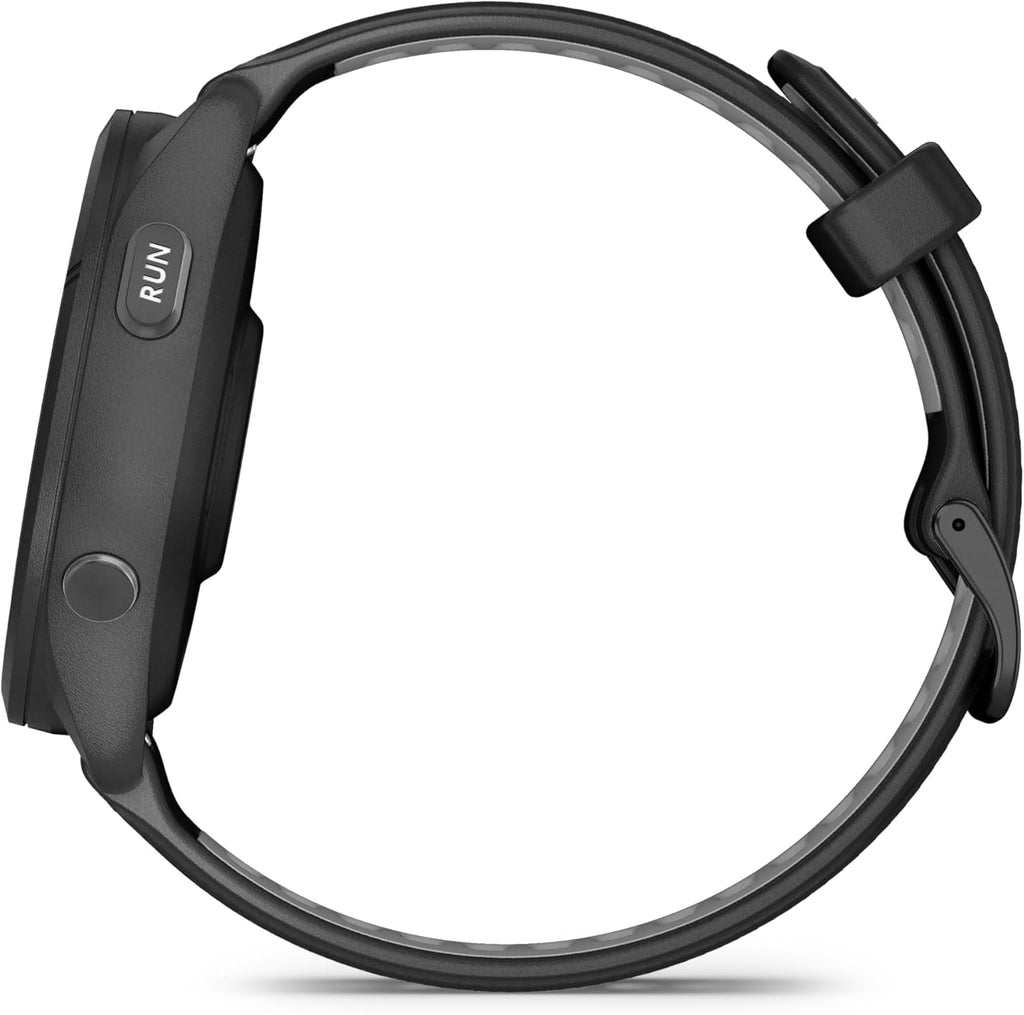 Garmin Forerunner 265 Running Smartwatch  Colorful AMOLED Display  Training Metrics and Recovery Insights  Black and Powder Gray