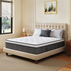 CH Charme House Queen Mattress, 14 Inch Hybrid Queen Size, Medium Feel Foam and Individual Pocket Springs, Fiberglass Free Bed Mattress, Extra Edge Support, Pressure Relief, CertiPUR-US