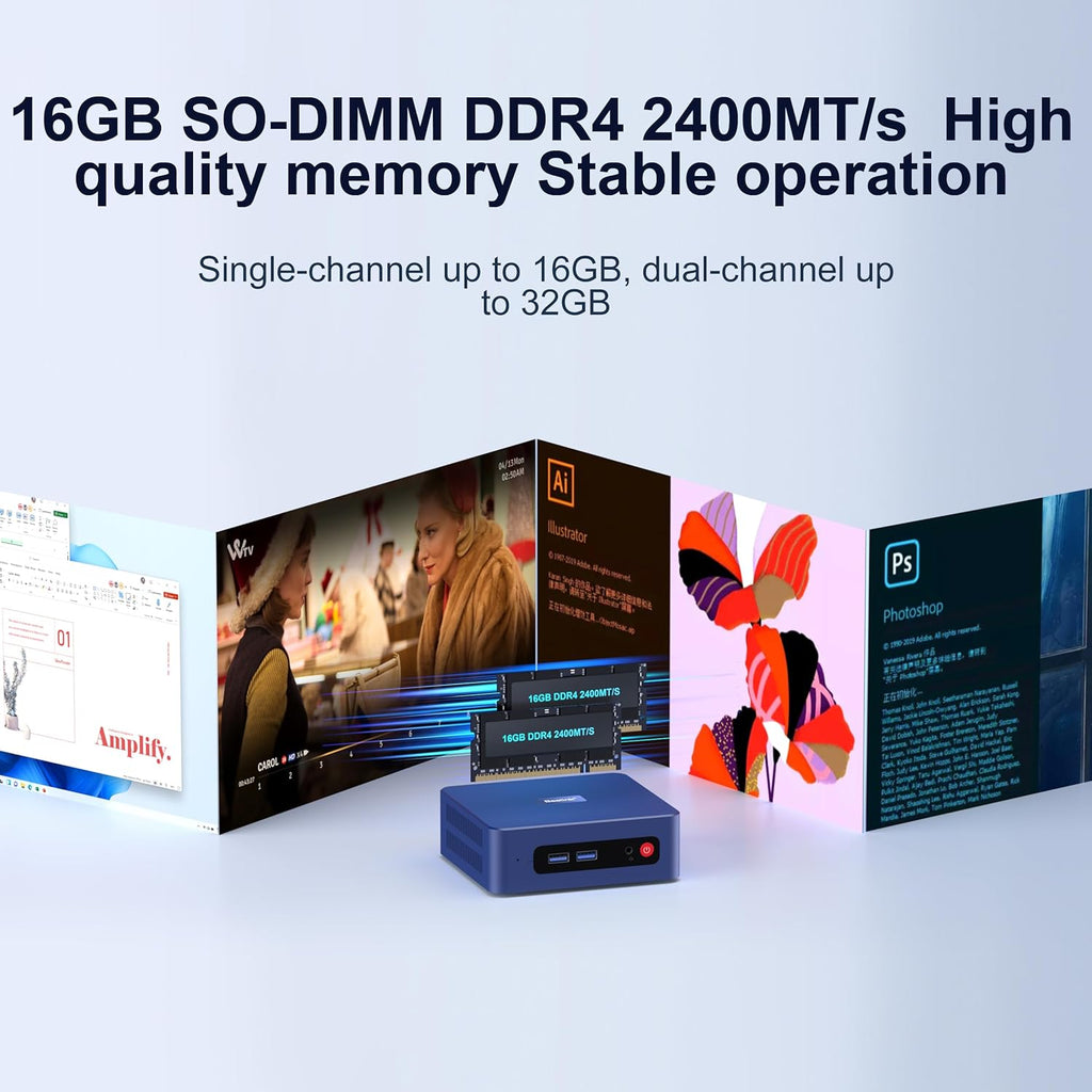 Beelink SER3 Mini PC AMD Ryzen 3 3200U (up to 3.5GHz)  16GB DDR4 2400MT/s 500GB PCIE3.0 SSD Mini Computer  Radeon Vega 3 Graphics 1000Mbps LAN  Dual HDMI 4K Display Home-Office PC
