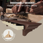 72 Inch Fireplace Mantel Shelf, Invisible Heavy Duty Bracket Floating Mantle for Over Fireplace, Wall Mounted Handcrafted Hollow Solid Wood Design, Rustic Traditional Fireplace Decor (Walnut)