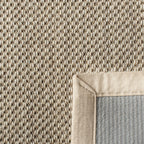 SAFAVIEH Area Rug 9' Square - Natural Fiber Collection - Marble & Beige, Sisal, Woven Design with Border (NF143C)