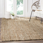 SAFAVIEH Natural Fiber Collection Area Rug - 9' x 12', Natural, Handmade Jute, Ideal for High Traffic Areas in Living Room, Bedroom (NF456A)