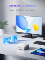 MINISFORUM UM870 Slim Mini PC AMD Ryzen 7 8745H(8C/16T)  Mini Desktop Computer 32GB DDR5 RAM 1TB SSD  USB4/HDMI/DP 8K@60Hz Output  2.5G LAN Port  4xUSB Ports  WiFi 6E  BT5.3  AMD Radeon 780M Graphics