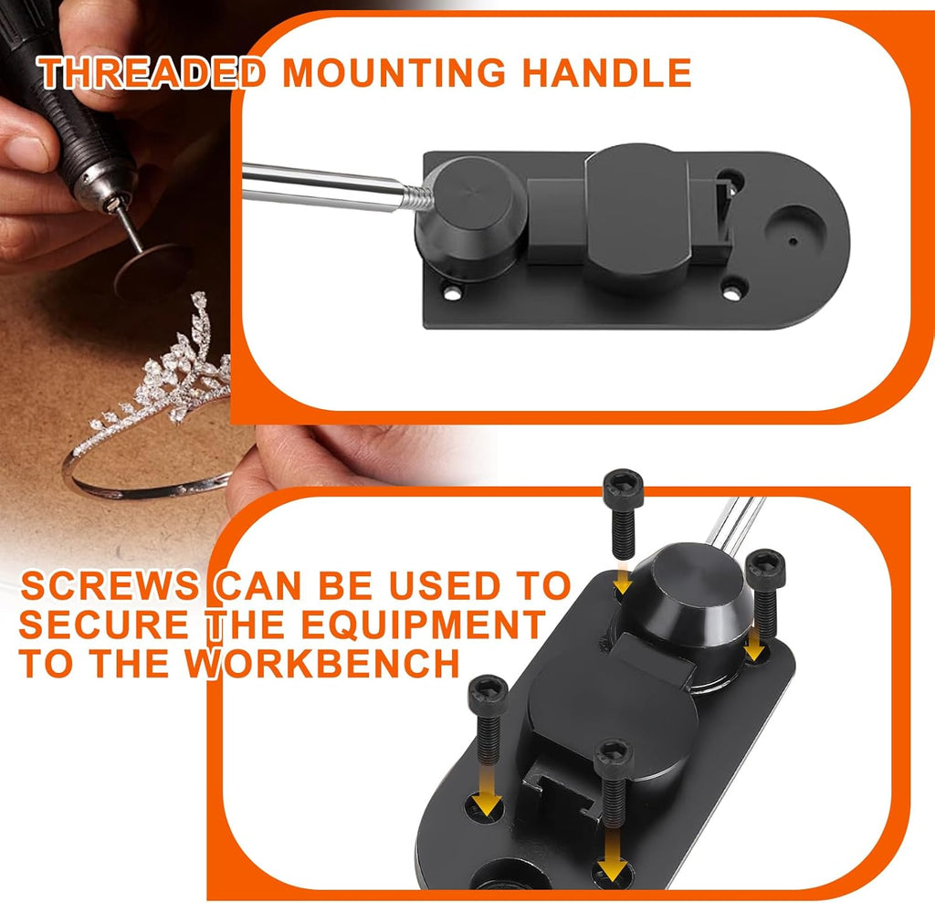 Enkreefi Ring Bender, Ring Bending Tool Set for Spoon Heavy Duty with Jewelry Spoon Making Tool,Multi-Functional DIY Maker Machine