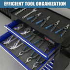 7 Drawers Tool Cart on Wheels,Multifunctional Rolling Tool Chest Tool Storage,Drawers Rolling Tool Trolley Organizer Tool Case for Garage,Warehouse,Workshop,Repair Shop (7 Drawers-Black&Blue)