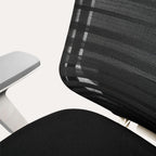 Branch Ergonomic Chair - A Versatile Desk Chair with Adjustable Lumbar Support, Breathable Mesh Backrest, and Smooth Wheels - Experience Optimal Comfort and Support - Sand - White