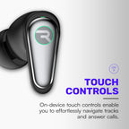 Raycon Pro Earbuds Wireless Bluetooth + 6 Microphones with Hybrid Active Noise Canceling  Sweat & Water-Resistant Earphones  Premium Wireless Ear Buds Bluetooth 40 Hours Playtime (Black)