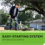 Greenworks 60V 8" Brushless Cordless Edger with 2.0Ah Battery & Charger – Tool-Free Depth Adjustment  Lightweight Lawn Edging Tool  4-Year Warranty