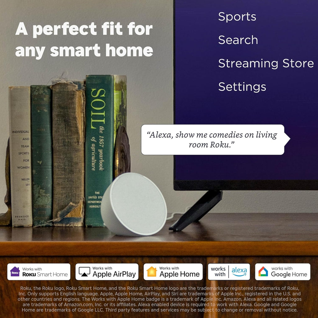 Roku Smart TV – 55-Inch Plus Series  Mini-LED TV – RokuTV with Enhanced Voice Remote – Flat Screen 4K QLED Television with Dolby Vision & Wi-Fi for Streaming Live Local News  Sports