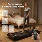 2.5HP Walking Mat with Incline pad,Under Desk Treadmill, Walking Running Pad with Remote, 3 in 1 Low Noise Small Mini Portable Treadmill with Led Screen, Compact Treadmills for Home, 265lbs Capacity