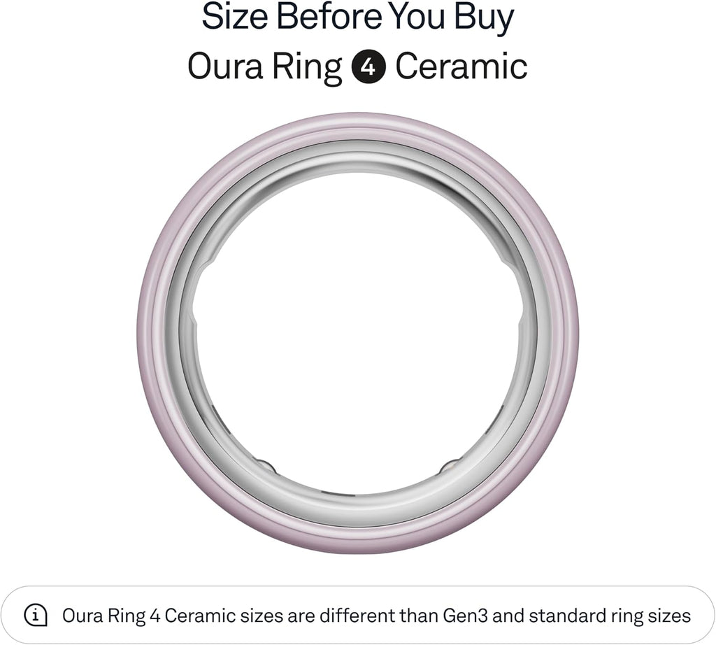 Oura Ring 4 Ceramic Petal - Size 8 - Size Before You Buy