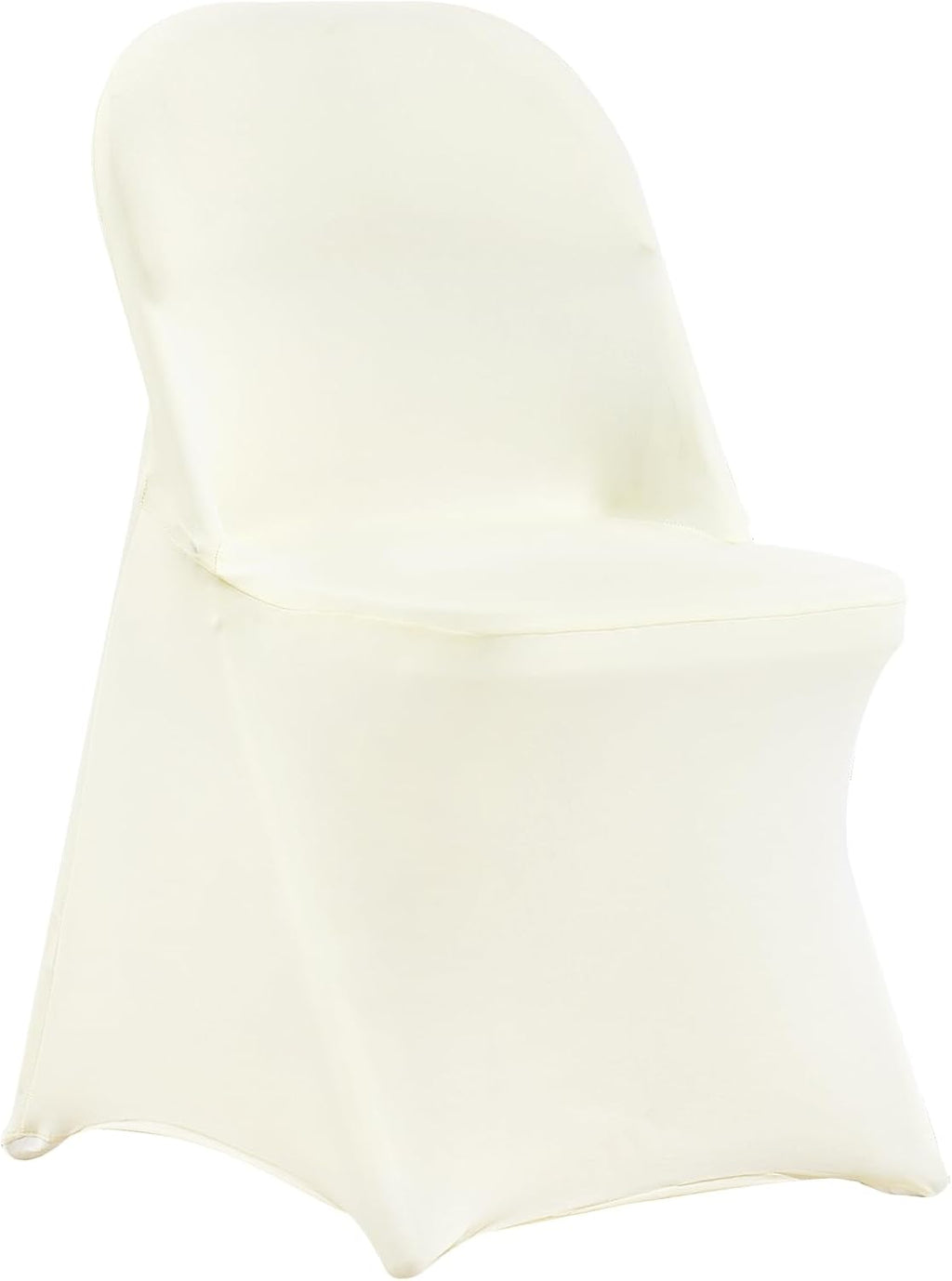 VEVOR Stretch Spandex Folding Chair Covers, Universal Fitted Chair Cover, Removable Washable Protective Slipcovers, for Wedding, Holiday, Banquet, Party, Celebration, Dining (30PCS Ivory White)