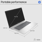 HP 17 Laptop  17.3" HD+ LED Anti-Glare Touchscreen Business Laptop Computer  Windows 11 Laptop 32GB RAM 1TB SSD  AMD Ryzen 5 Processor  AMD Radeon Graphics  Numeric Keypad  NLY Earphones  Silver