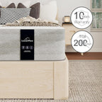 Lunarflex Twin Mattress, 10 Inch Hybrid Mattress in a Box, Fiberglass-Free Individual Pocket Spring & Breathable Foam Bed for Kids, Bunk Beds & Dorms, Medium Firm Support