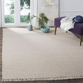 SAFAVIEH Area Rug 8x10 - Montauk Collection - Large - Ivory & Grey, Handmade Flat Weave Cotton, Boho Farmhouse Design, Ideal for Living Room, Bedroom, Office, Dining Space (MTK340A)